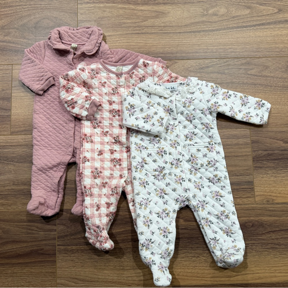 Baby Girl Footies Set